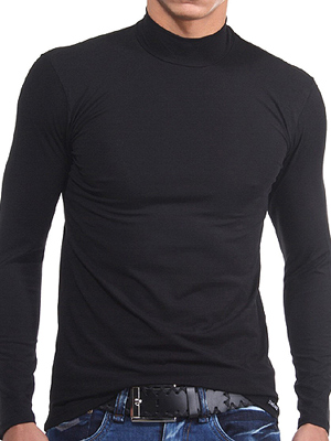 Футболка Doreanse Мужская футболка с длинным рукавом черная 2930