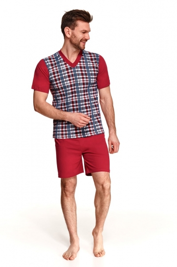 taro 002/001/294 SS21 ROMAN Пижама мужская с шортами размер XL Красный