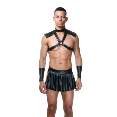 la blinque Мужской эротический костюм "Гладиатор" 4в1 черный La Blinque LB15371