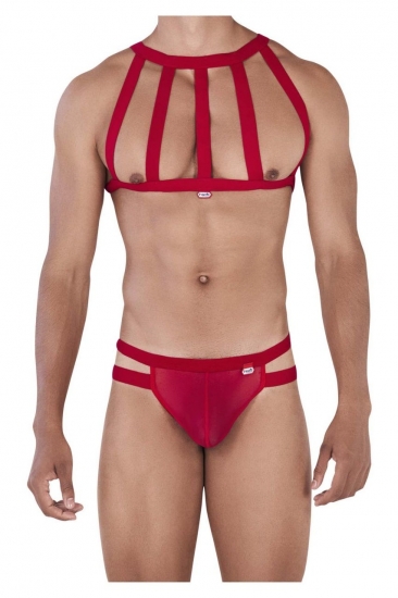 Pikante PIK 033105 Personality Harness Thongs Мужской комплект красный (тонги и сбруя)