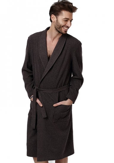 vilfram Теплый трикотажный халат для мужчин VU_8410