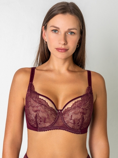 fluide Бюстгальтер 6035 Bordeuax сшивная