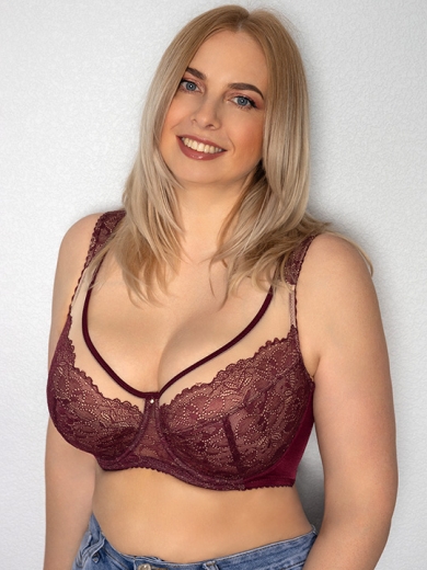 fluide Бюстгальтер 7011 Bordeuax мягкая