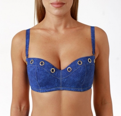 coquette revue Купальник раздельный на поролоне с плавками слип классические SWIM DENIM sw54004-02/sw65004-02