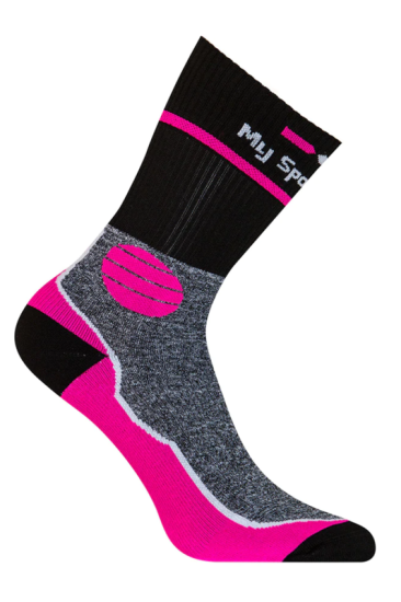 silca GD9181 Calza Sportiva Corta Nero-Fucsia