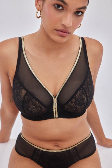 alles Бюстгальтер Chiara M Bralette Black-Gold