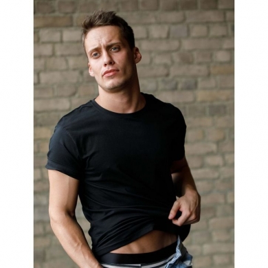 Salvador Dali Мужская футболка с коротким рукавом и круглым вырезом черная SD8002